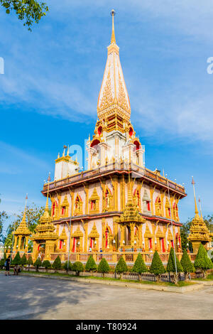 Chedi at Wat Chalong Temple in Phuket, Thailand, Southeast Asia, Asia Stock Photo