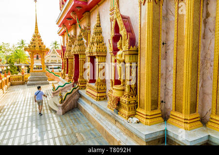 Chedi at Wat Chalong Temple in Phuket, Thailand, Southeast Asia, Asia Stock Photo