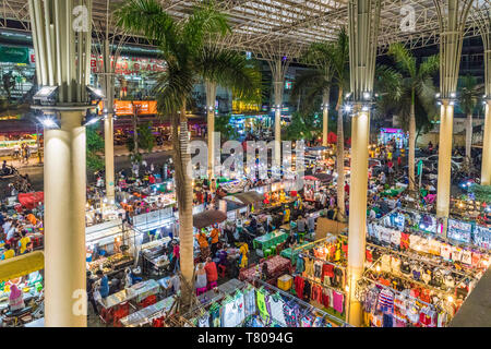An aerial view of the Banzaan night market in Patong, Phuket, Thailand, Southeast Asia, Asia Stock Photo