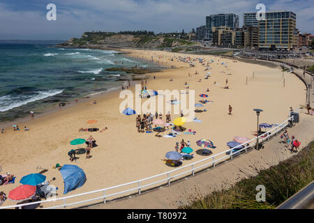 Newcastle beach, Newcastle, New South Wales, Australia, Pacific Stock Photo