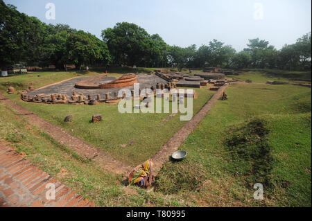Remains of a Buddhist monastery at Lalitgiri archaeological site dating back to 1st century, Odisha, India, Asia Stock Photo
