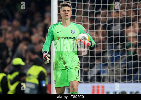 London, UK. 9th May, 2019. Chelsea goalkeeper Kepa Arrizabalaga during the UEFA Europa League Semi Final second leg between Chelsea and Eintracht Frankfurt at Stamford Bridge, London on Thursday 9th May 2019. (Credit: Jon Bromley | MI News) Editorial use only, license required for commercial use. Photograph may only be used for newspaper and/or magazine editorial purposes. Credit: MI News & Sport /Alamy Live News Stock Photo