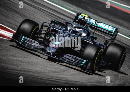 Barcelona, Catalonia, Spain. 10th May, 2019. Barcelona, . 10 Mai, 2019:.VALTTERI BOTTAS (FIN) from team Mercedes in his W10 drives during the first practice session of the Spanish GP at Circuit de Catalunya (Credit Image: © Matthias OesterleZUMA Wire) Stock Photo