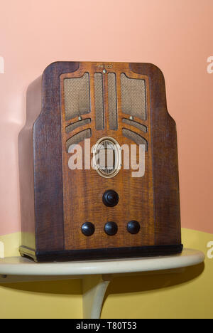 Minneapolis, Minnesota. Mill City Museum. Philco radio from the 1950s. Stock Photo