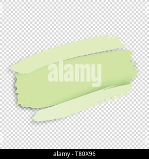 Green blots on transparent background. Lime color blots with shadow. Cosmetic, parfume background Stock Vector