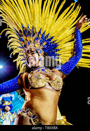 Samba Dancer at the Carnival Parade in Rio de Janeiro, Brazil, South America