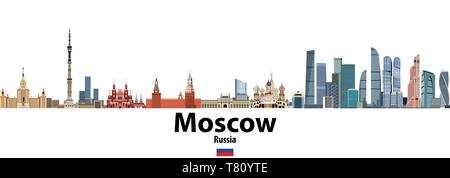 vector illustration of Moscow skyline Stock Vector