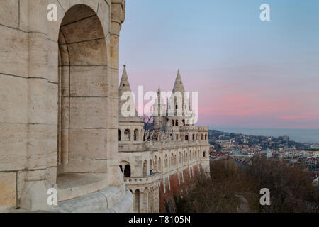 View from Fisherman's Bastion, Buda Castle Hill, Budapest, Hungary, Europe Stock Photo