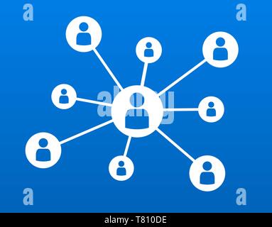 Networking business social communication concept vector illustration Stock Vector
