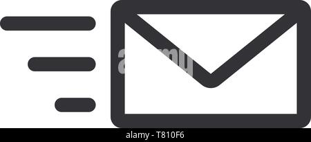 Sending mail message letter icon line art vector illustration design Stock Vector