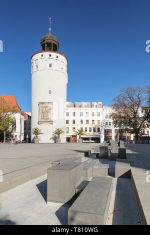 Marienplatz and Dicker Turm in Goerlitz, Saxony, Germany Stock Photo ...