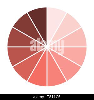Swatch with trendy color - Living Coral. Vector illustration. Living Coral - trendy color of 2019 year. Stock Vector