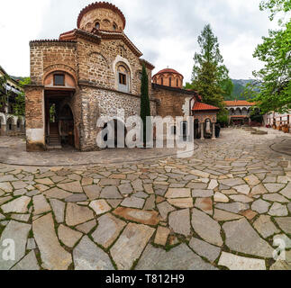 Church in Medieval Bachkovo Monastery Dormitory of the Mother of God, Bulgaria Stock Photo