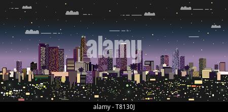 Modern City skyline vector illustration in flat design Stock Vector ...