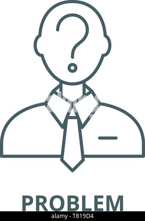 Formulation of the problem vector line icon, linear concept, outline sign, symbol Stock Vector