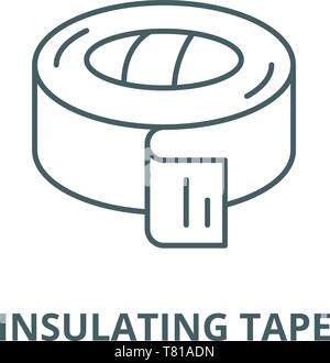 Insulating tape line icon concept. Insulating tape flat vector symbol ...