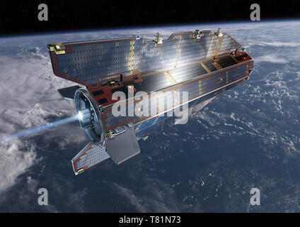 GOCE Satellite Solar Panels Stock Photo