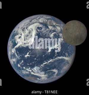 Earth and Moon, DSCOVR Satellite Image Stock Photo - Alamy