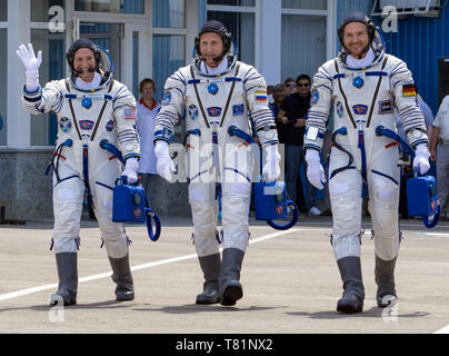 Expedition 56 Astronauts Preflight Stock Photo
