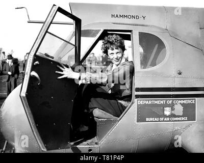 Amelia Earhart, American Aviatrix Stock Photo