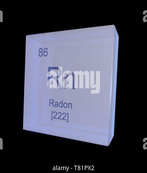 Radon, Chemical Element Symbol, Illustration Stock Photo