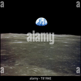 Apollo 11, Earthrise, 1969 Stock Photo