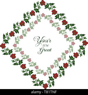 Vector illustration your are great with various ornate of purple flower ...