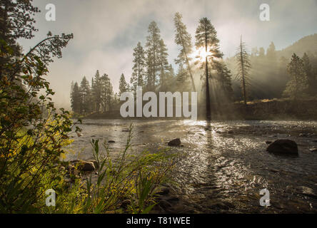 Morning on the South Fork of the Boise River Stock Photo