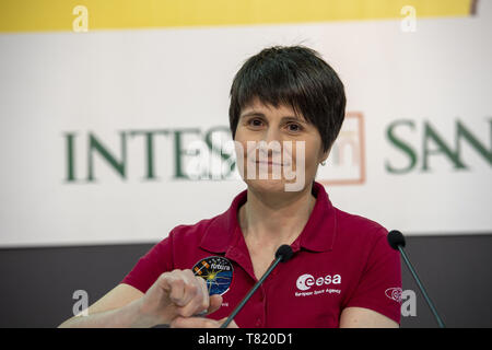 Samantha Cristoforetti guest during the XXXII Turin International Book Fair at Lingotto Fiere  in Turin, Italy. (Photo by Antonio Polia / Pacific Press) Stock Photo