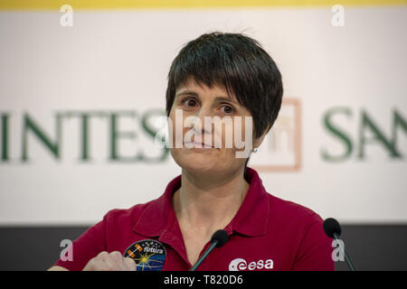 Samantha Cristoforetti guest during the XXXII Turin International Book Fair at Lingotto Fiere  in Turin, Italy. (Photo by Antonio Polia / Pacific Press) Stock Photo