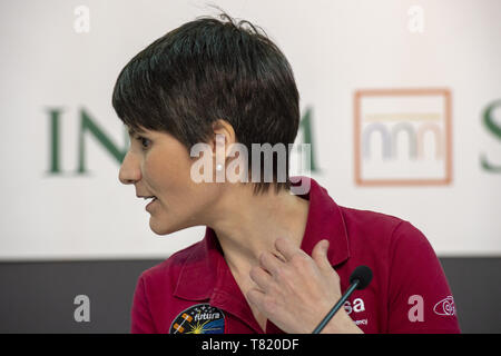 Samantha Cristoforetti guest during the XXXII Turin International Book Fair at Lingotto Fiere  in Turin, Italy. (Photo by Antonio Polia / Pacific Press) Stock Photo