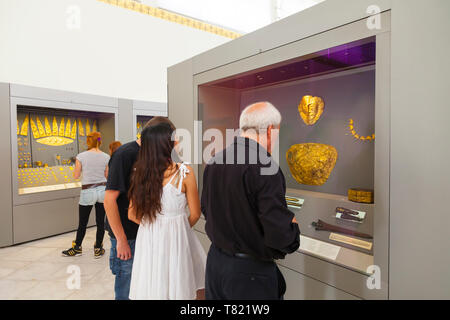 Máscara de Agamenon, Museo Arqueológico Nacional, Atenas, Grecia Stock Photo