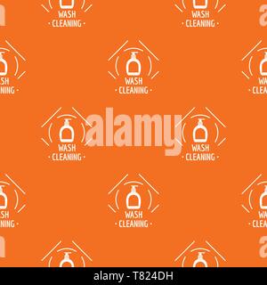 Cleaning wash pattern vector orange Stock Vector