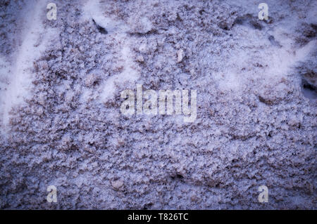 polluted city snow texture with vignette. urban, background. Stock Photo