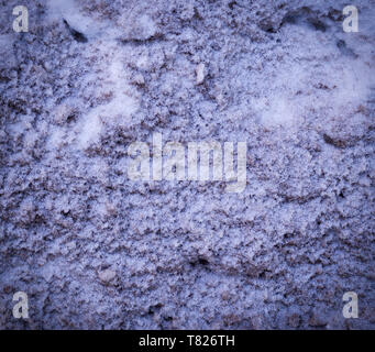 polluted city snow texture with vignette. urban, background. Stock Photo