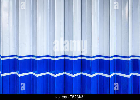 White blue metallic striped in dock pattern on background Stock Photo