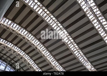 Architecture modern building metallic curved roof Stock Photo