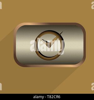 Steampunk icons metal buttons vector set Stock Vector
