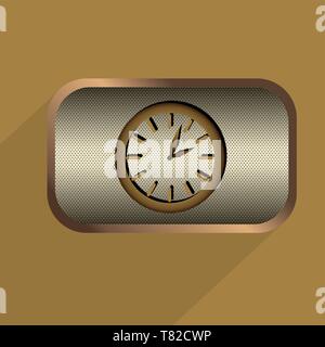 Steampunk icons metal buttons vector set Stock Vector