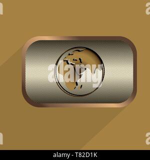 Steampunk icons metal buttons vector set Stock Vector