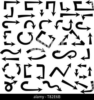 Black bold arrows. Set of symbols Stock Vector Image & Art - Alamy