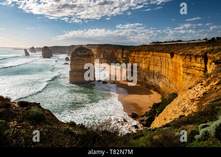 The famous Twelve Apostles in Port Campbell National Park at the Great Ocean Road. Stock Photo