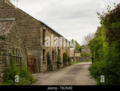 Cottages in Beeley Village Derbyshire, Peak District UK Stock Photo