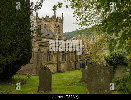 Church in Beeley village Derbyshire, Peak District UK Stock Photo