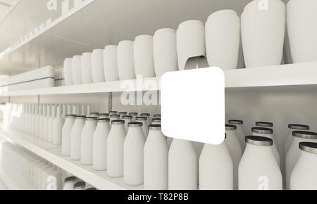 Download stopper mockup on supermarket 3d rendering Stock Photo: 245923788 - Alamy