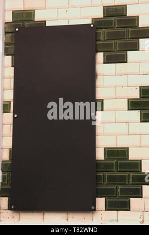 Blackboard for the exhibition of offers in a bar, empty and without texts Stock Photo