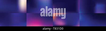 Set of Smooth abstract colorful mesh backgrounds Vector design Stock Vector