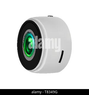 Cordless Supervision Safeguard Cctv Camera Vector. Wireless Electronic Camera Are Popular For Modern Security Consumers. Guard Alarm Watching And Reco Stock Vector