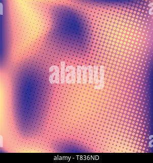 Colorful blurred background with halftone effect overlay. Dotted pattern abstract gradient backdrop Stock Photo