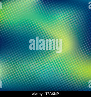 blue Color blurred background with halftone effect overlay. Dotted pattern abstract gradient backdrop Stock Photo